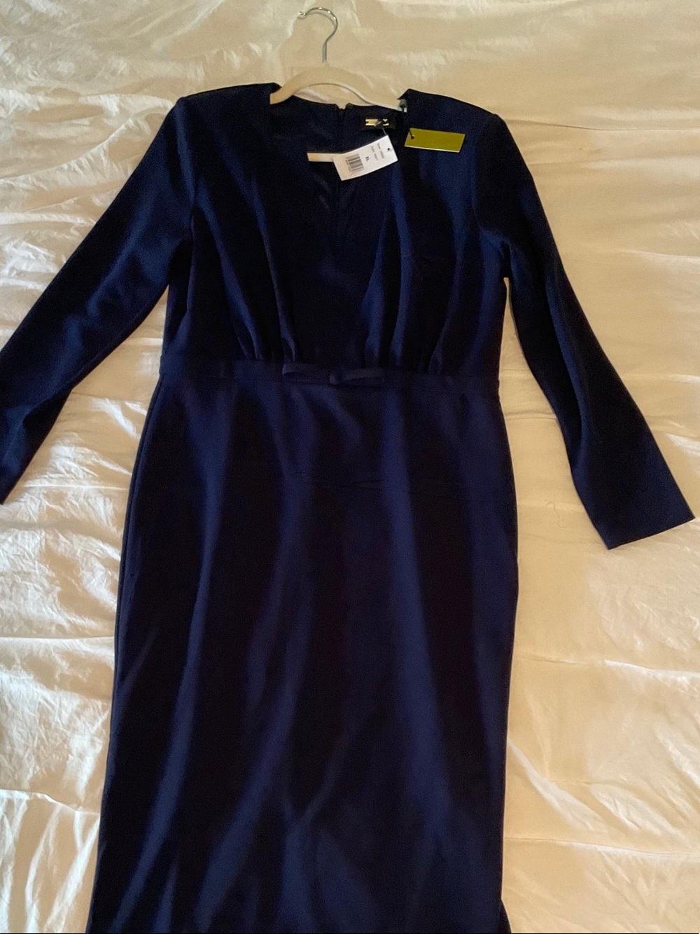 Alexia Admor Navy Long-Sleeve Sheath Dress